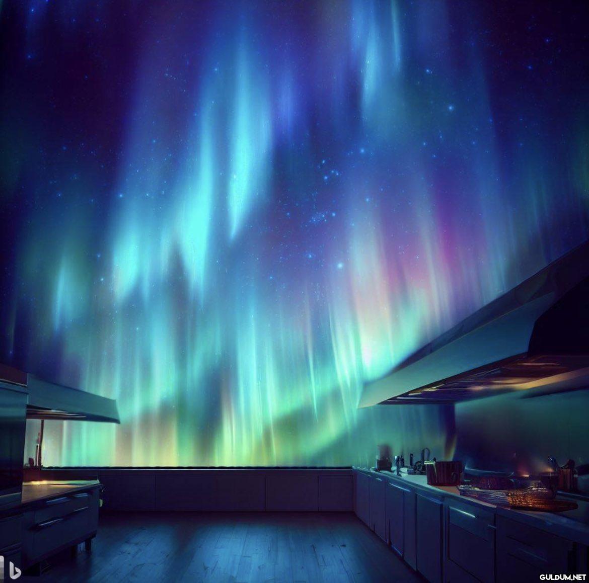 An aurora borealis...