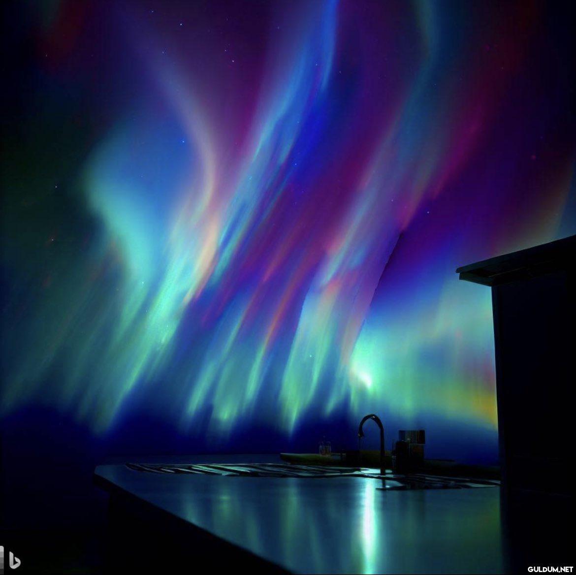 An aurora borealis...