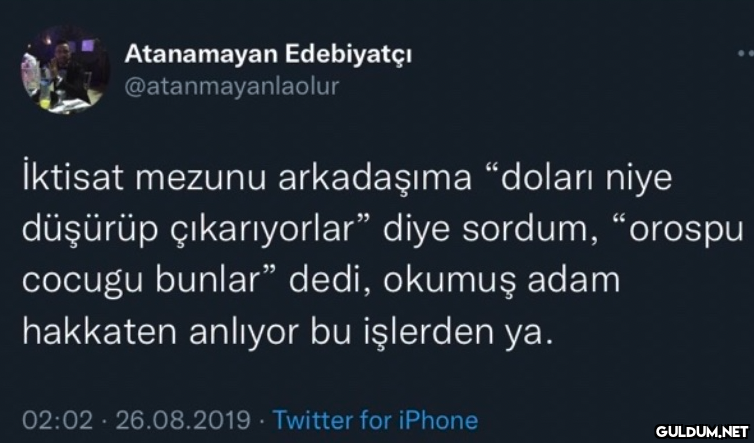 Atanamayan Edebiyatçı...