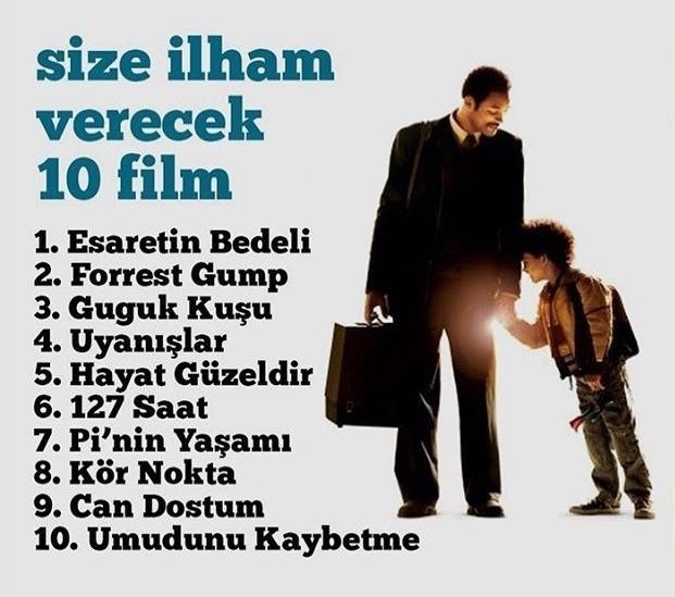Size ilham verecek 10 film...