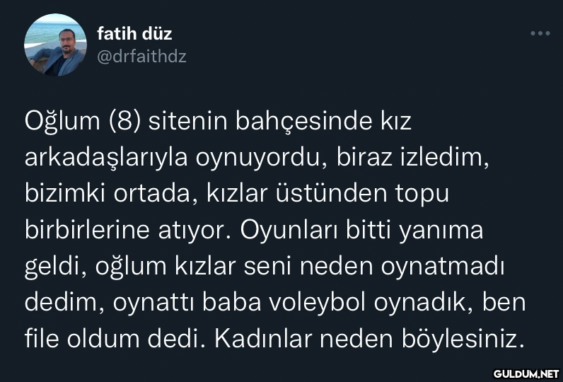 fatih düz @drfaithdz Oğlum...