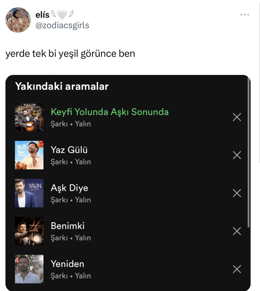 yerde tek bi yeşil görünce...