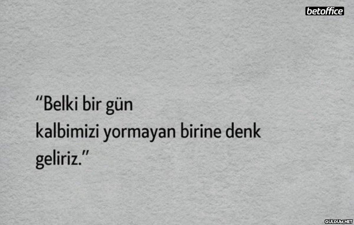 Belki bir gün....