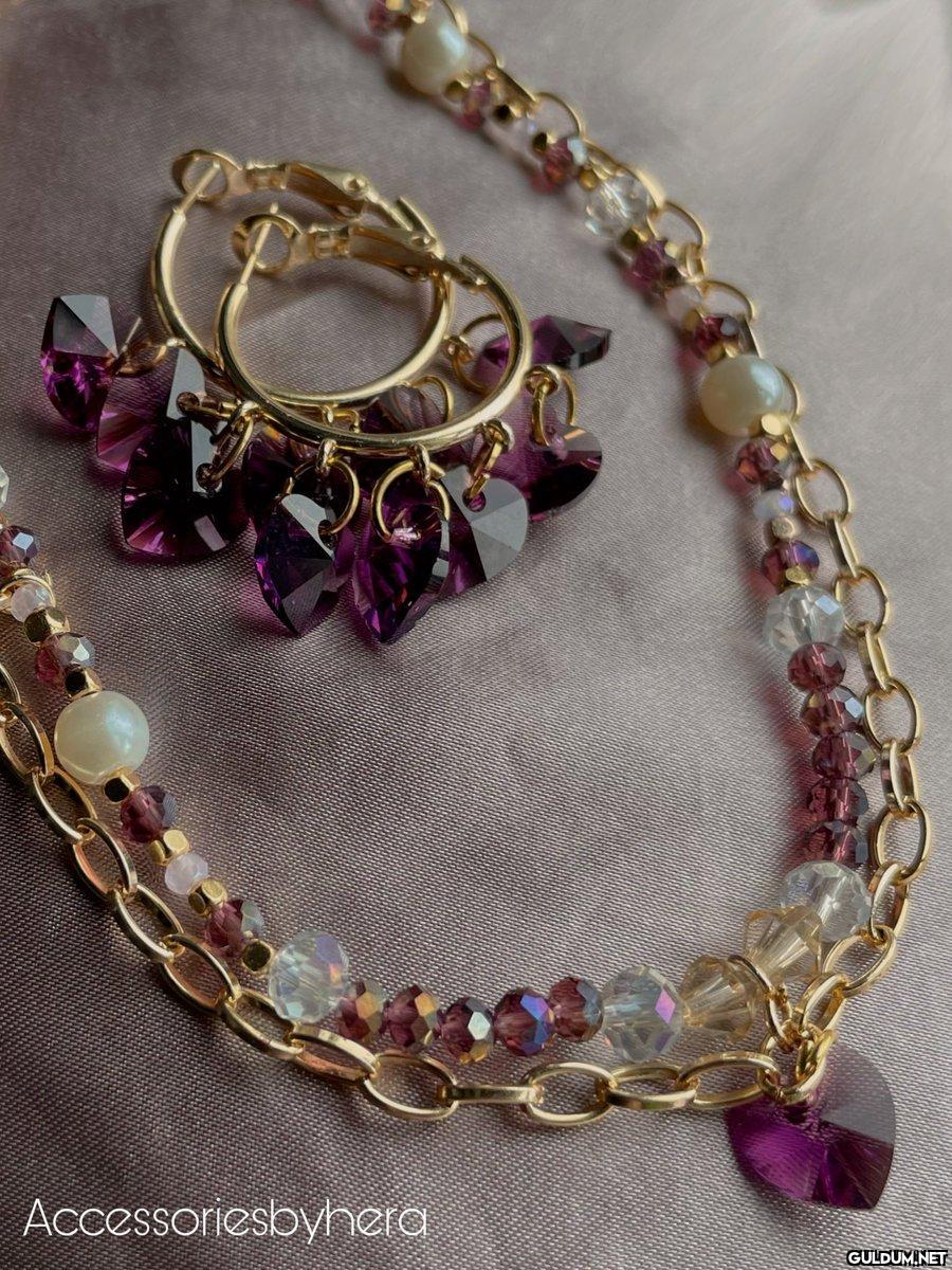 Kalpli Amethyst Kolye -...