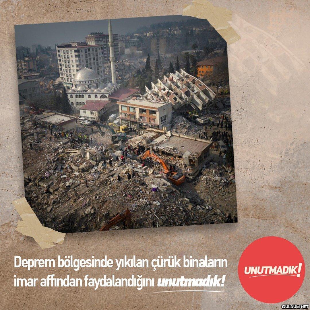 Deprem bölgesinde yıkılan...