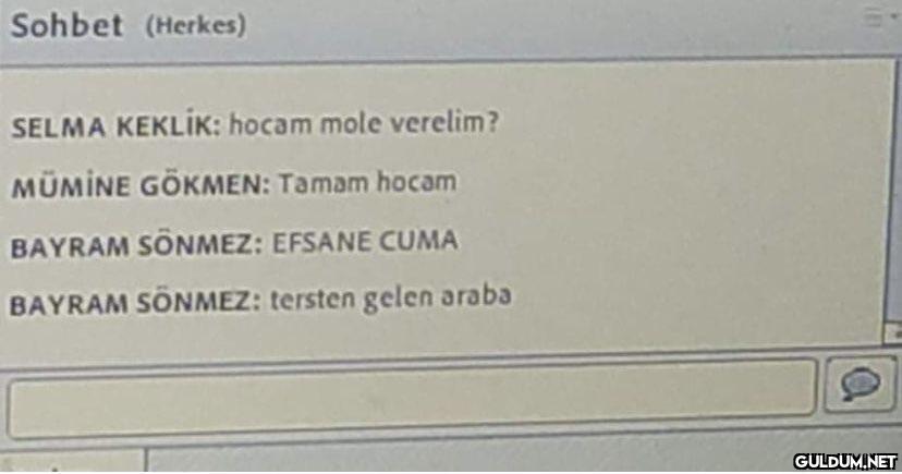 Sohbet (Herkes) SELMA...