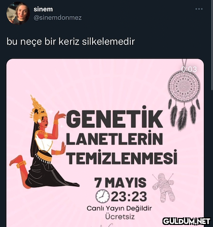 sinem @sinemdonmez bu neçe...