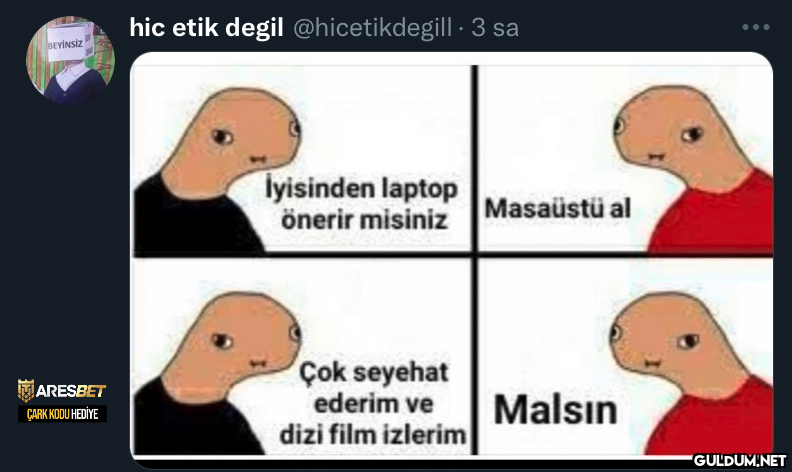 BEYINSIZ ARESBET ÇARK KODU...