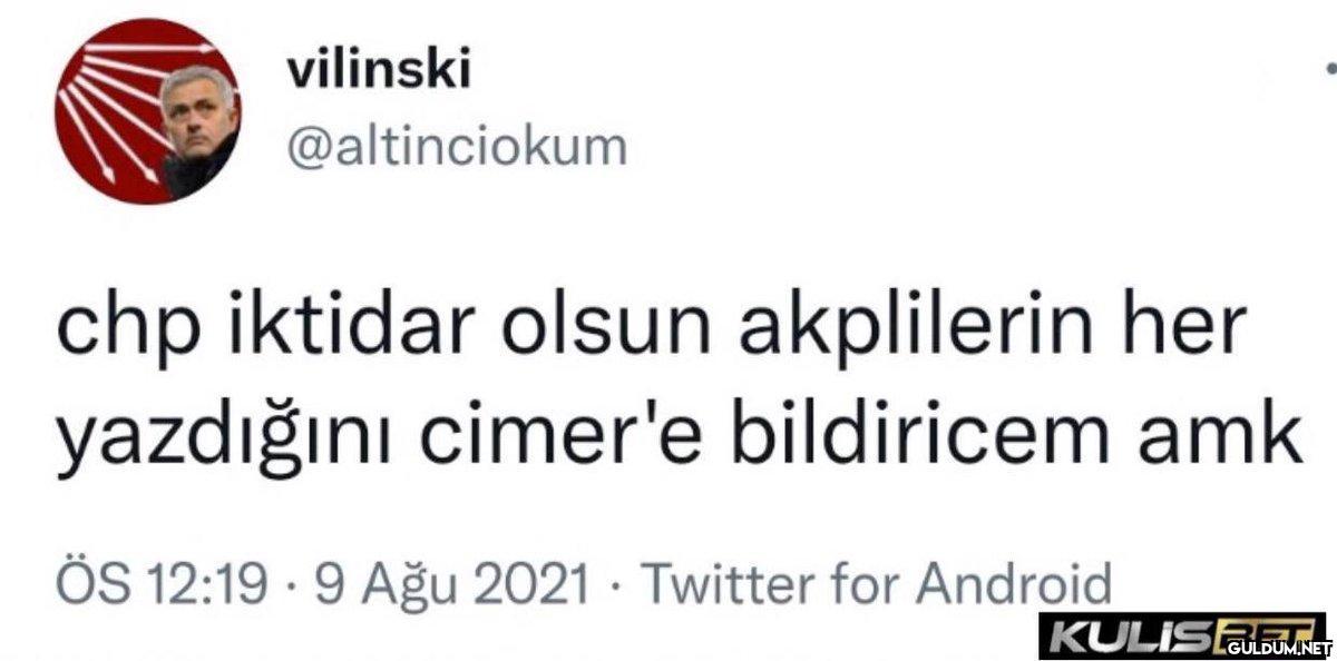 vilinski @altinciokum chp...