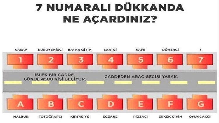 7 numaralı dükkana ne...