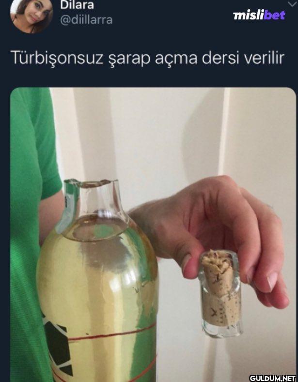 Türbişonsuz şarap açma...
