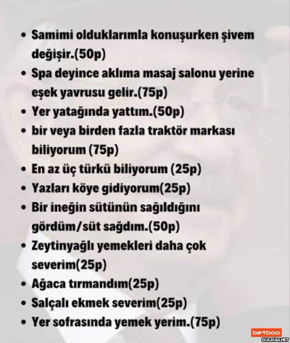 Ne kadar köylüsünüz testi....
