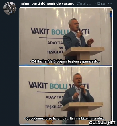 malum parti döneminde...