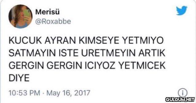 Merisü @Roxabbe KUCUK...
