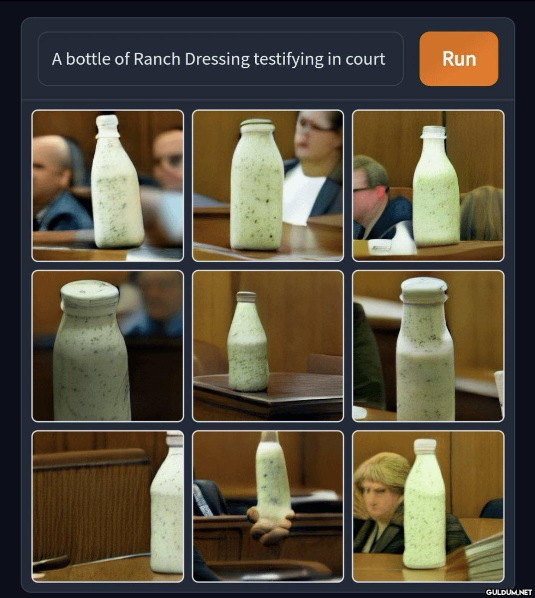 A bottle of Ranch Dressing...