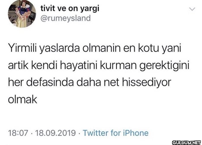 Yirmili yaslarda olmanin...