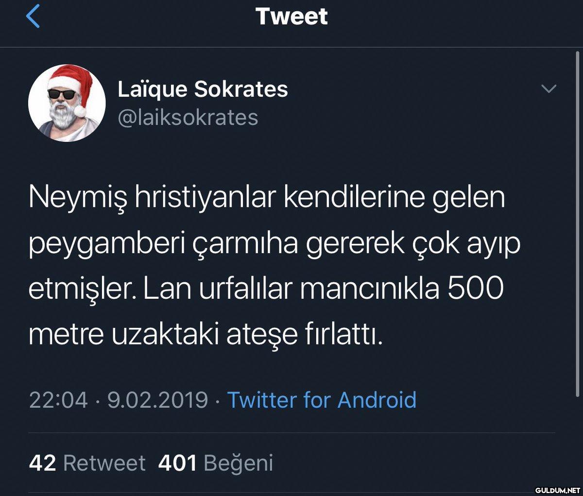 Tweet Laïque Sokrates...