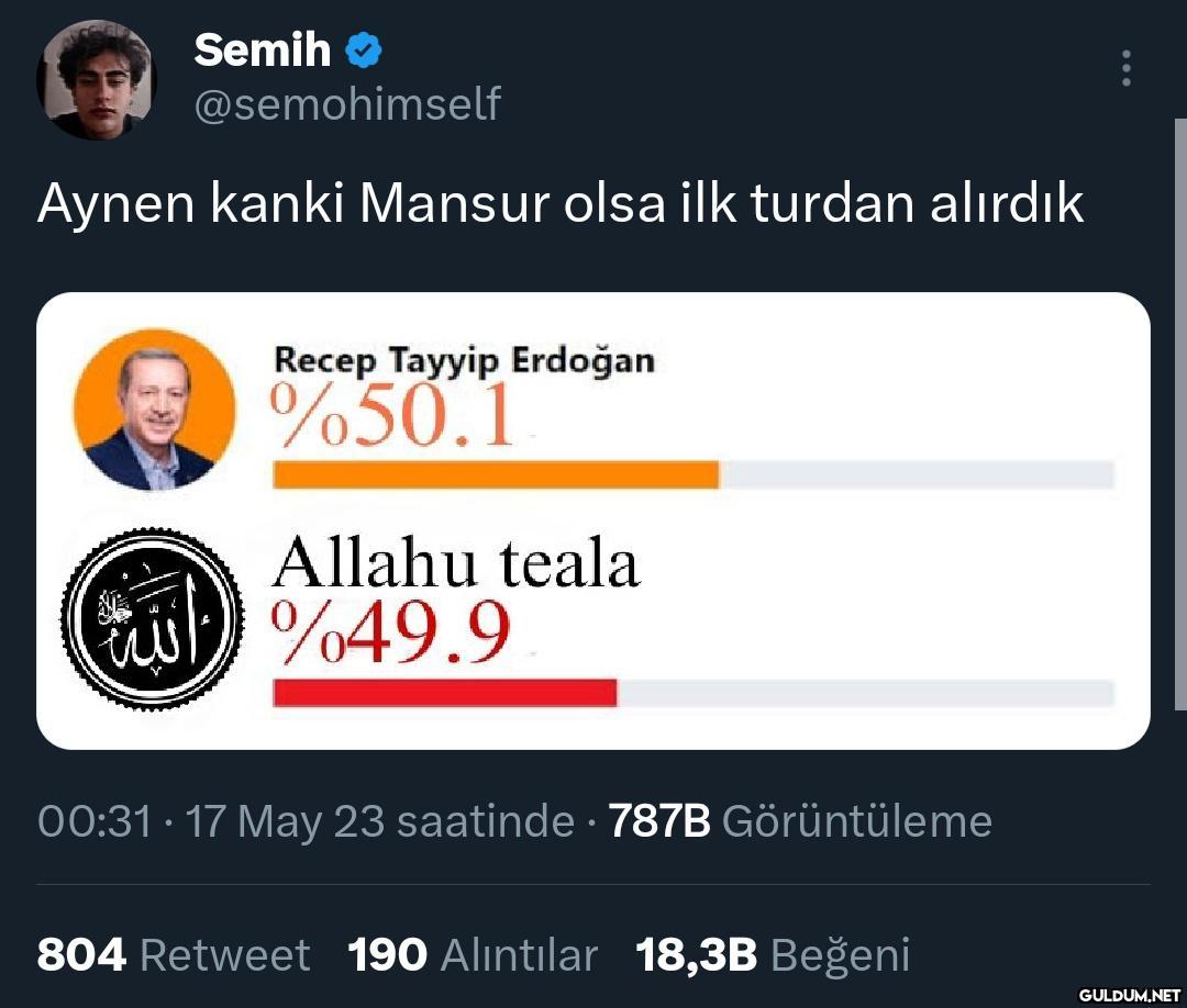 Semih @semohimself Aynen...