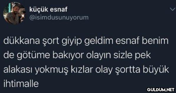 küçük esnaf...