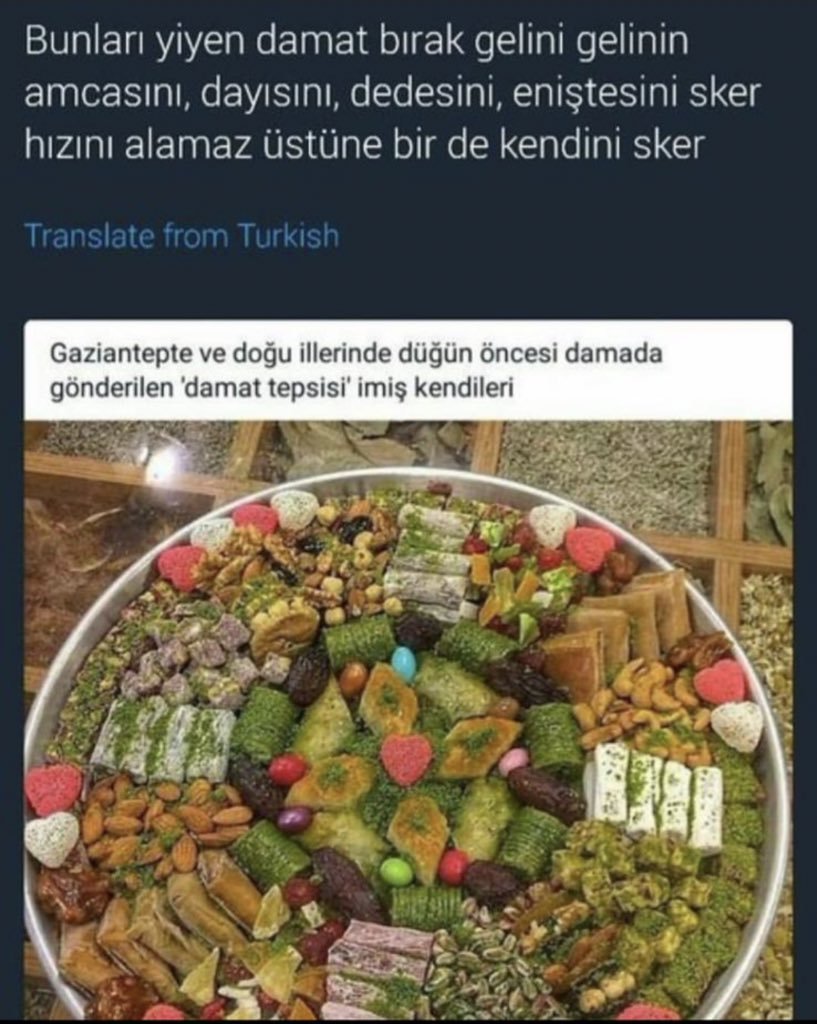 Bunları yiyen damat bırak...