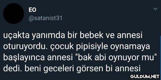 EO @satanist31 uçakta...