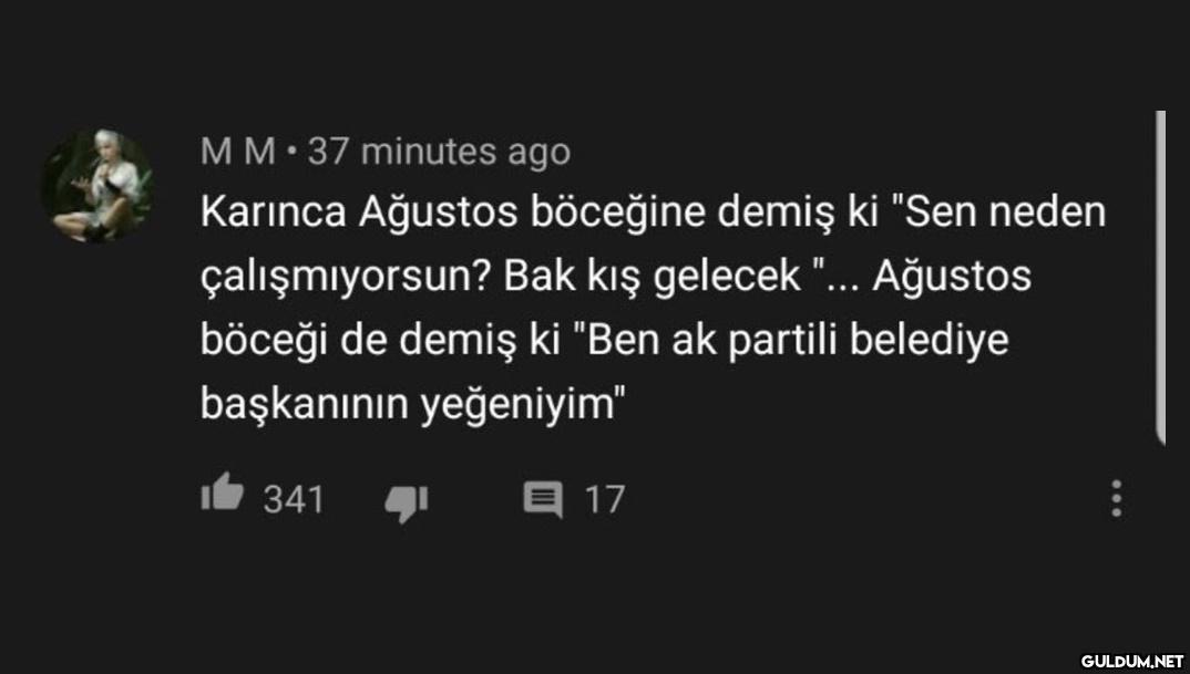 MM. 37 minutes ago Karınca...