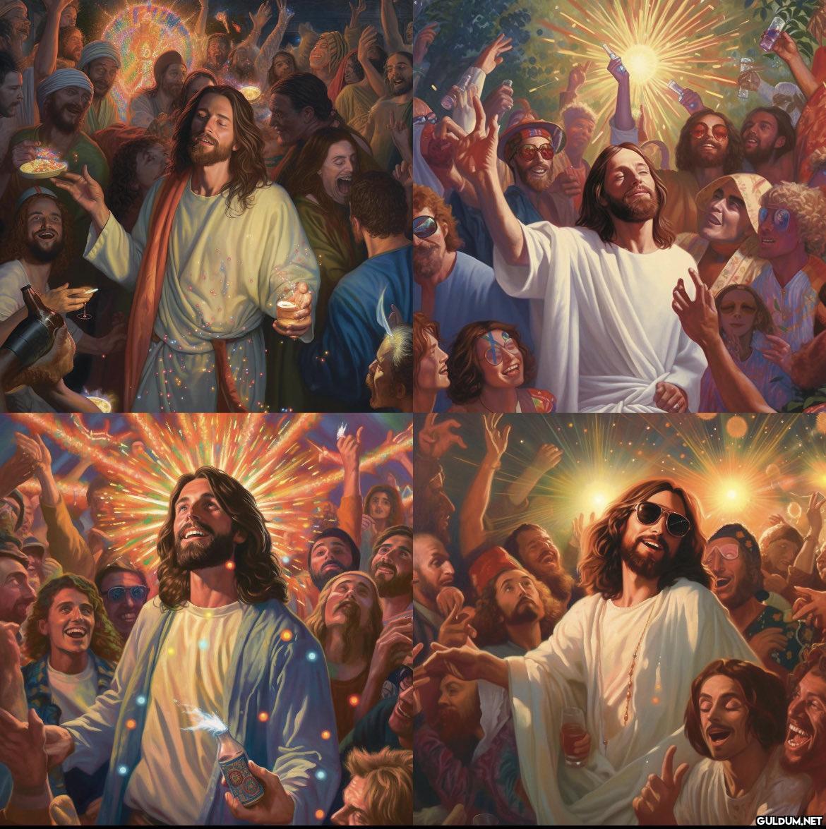 Jesus getting lit at a...