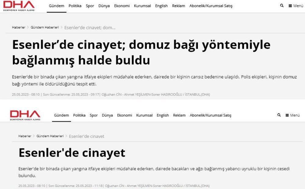 dikkat çekmesin diye hemen...