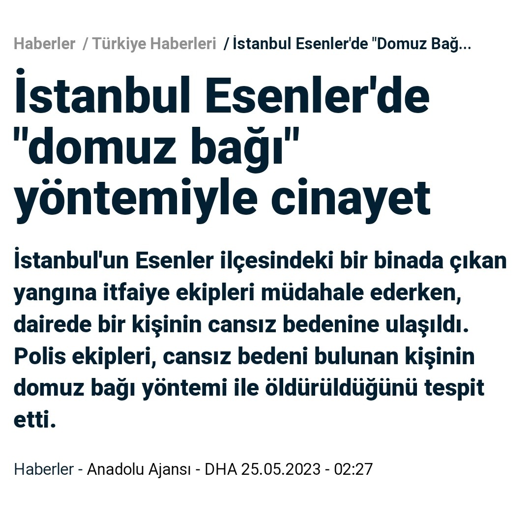 bugün 1 kişi domuz bağıyla...