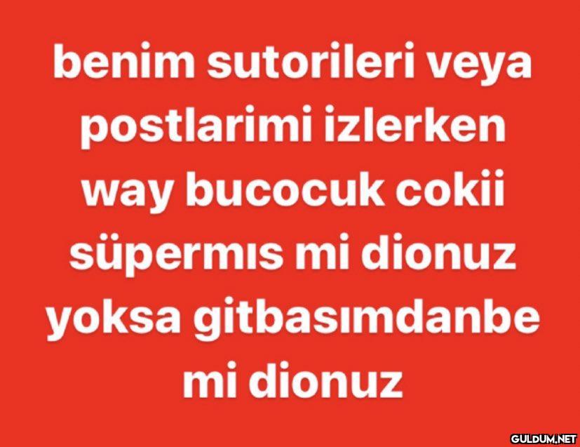 benim sutorileri veya...