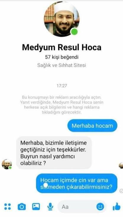 Medyum Resul Hoca 57 kişi...