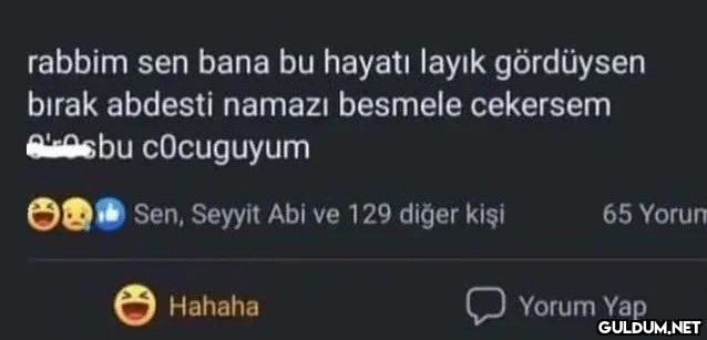 rabbim sen bana bu hayatı...