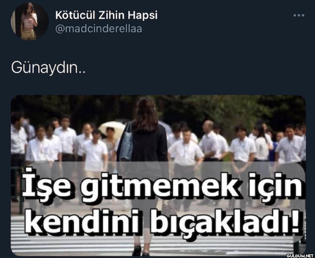 Günaydın.. İşe gitmemek...