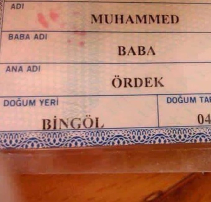 Duyduğunuz en ilginç isim...