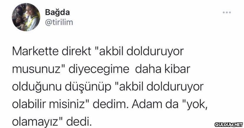 Bağda @tirilim Markette...