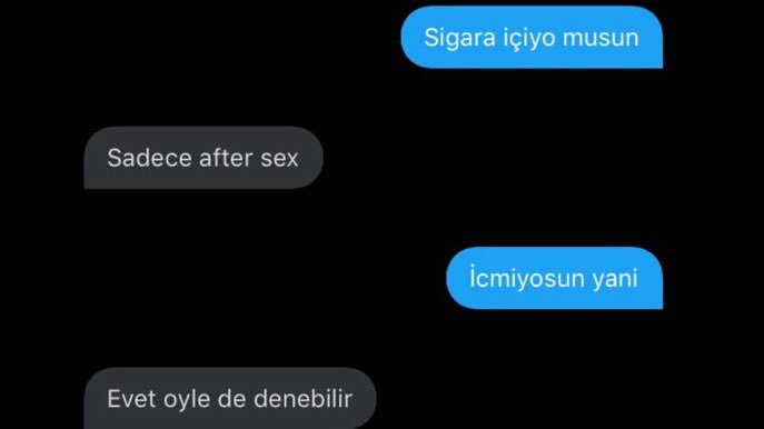 Sadece after sex Evet oyle...