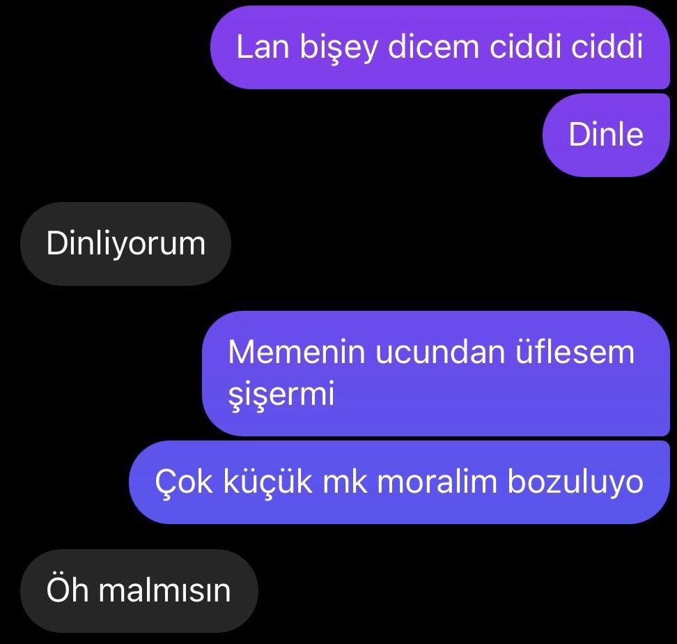 Dinliyorum Lan bişey dicem...