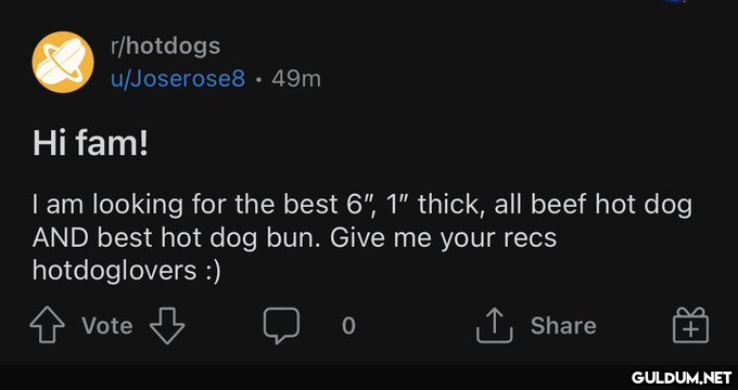 r/hotdogs u/Joserose8 49m...