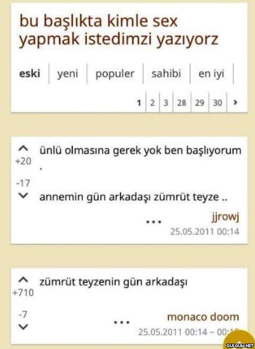 bu başlıkta kimle sex...