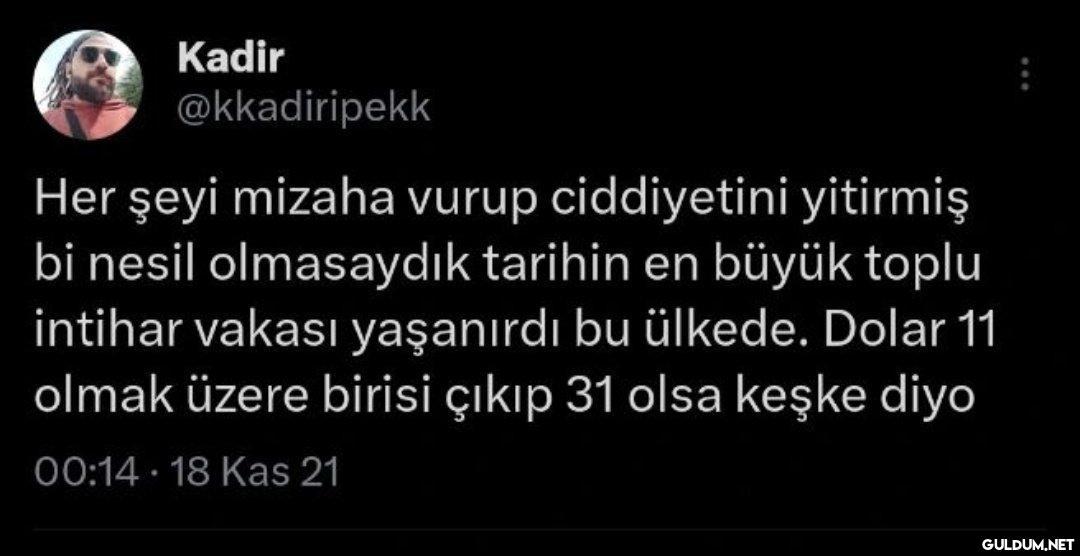 31 lira olsa bam güm...