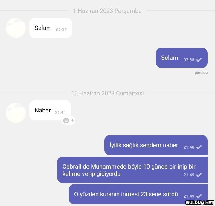 Selam 02:35 Naber 21:44 1...