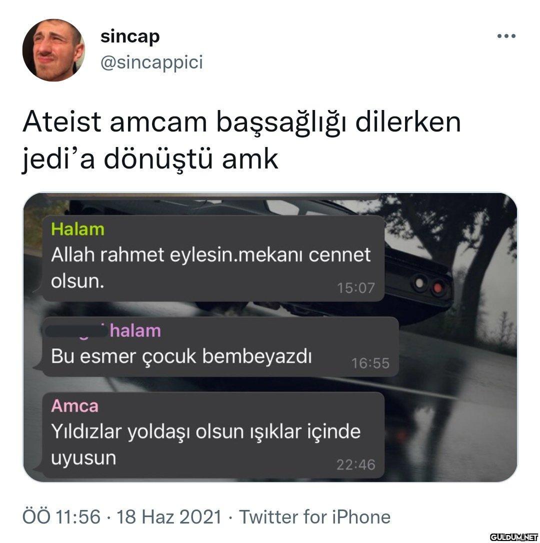 sincap @sincappici Ateist...