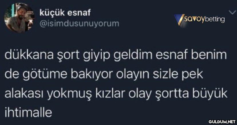 küçük esnaf...