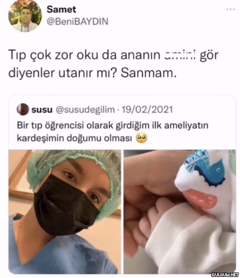 Samet @BeniBAYDIN Tıp çok...