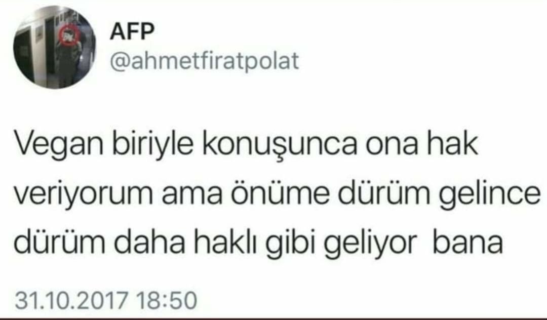 AFP @ahmetfiratpolat Vegan...