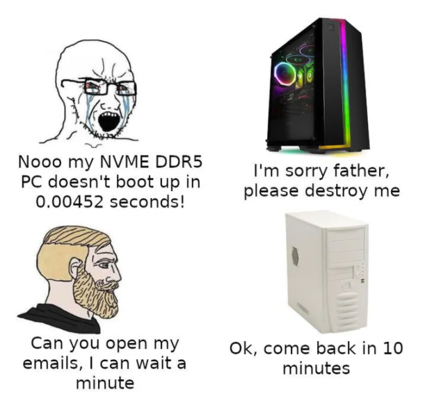 Nooo my NVME DDR5 PC...