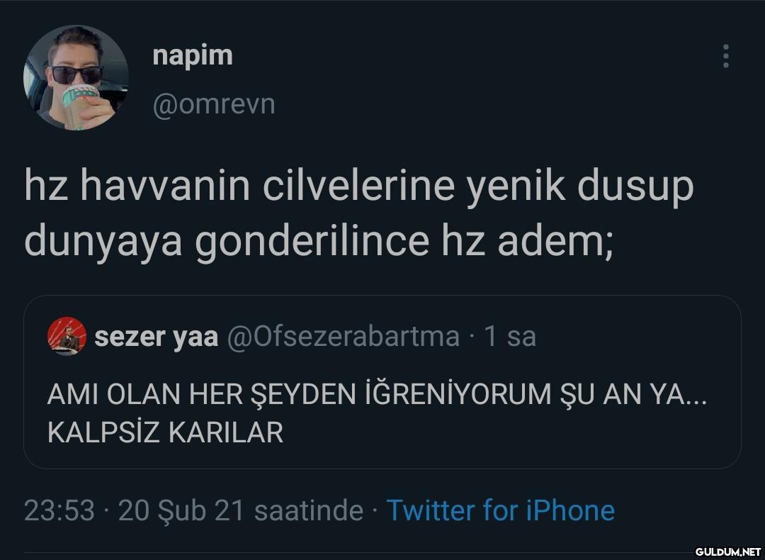 napim @omrevn hz havvanin...