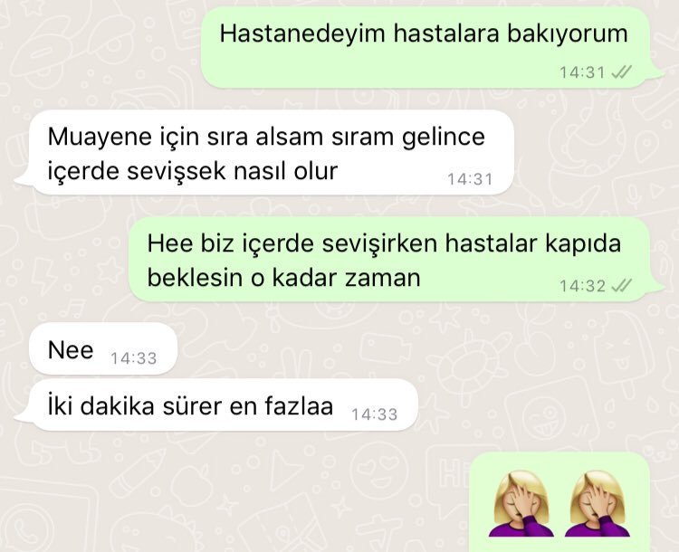 Hastanedeyim hastalara...