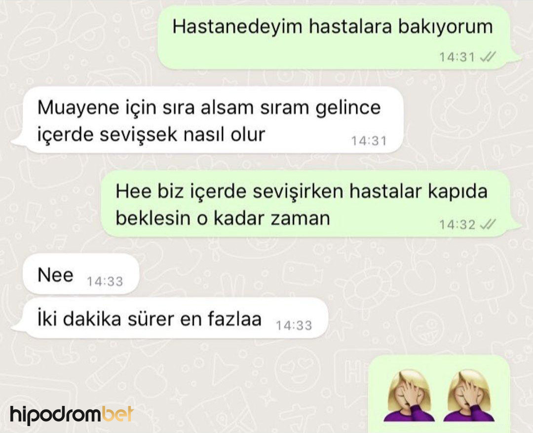 Hastanedeyim hastalara...