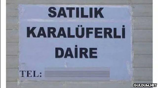 SATILIK KARALÜFERLİ DAİRE...